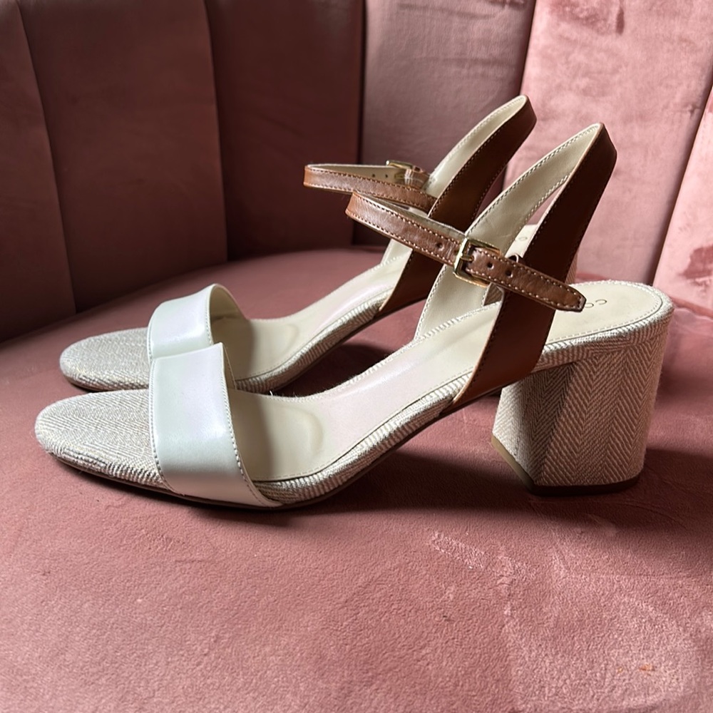 Cole Haan brown/white sandal